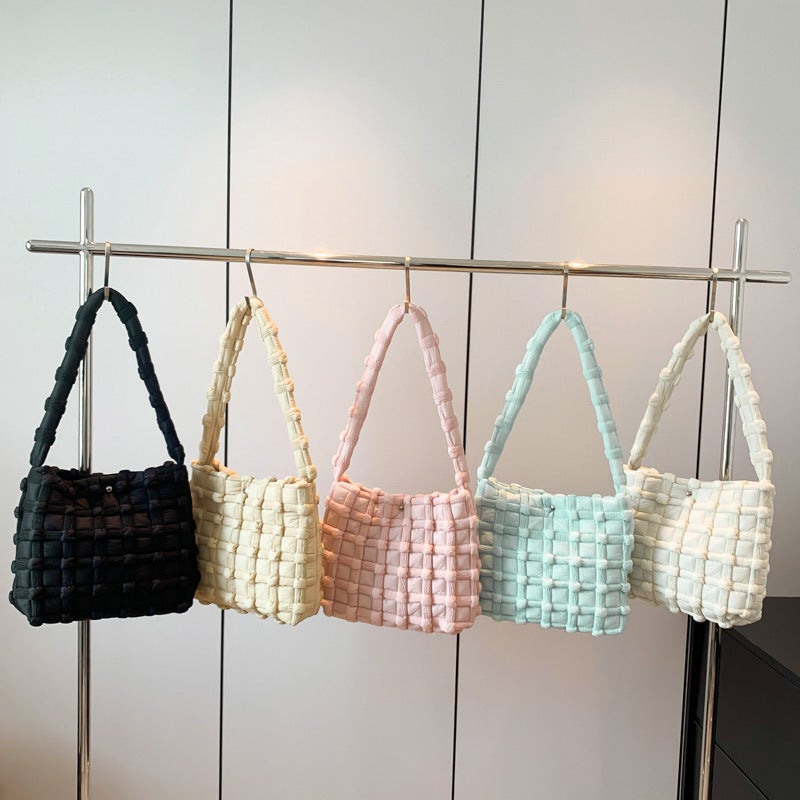 Cloud Bag Korean Niche Fashion Woven Bubble Three-Dimensional Quilted Women'S Bag Versatile Commuter Shoulder Bag - Image 2