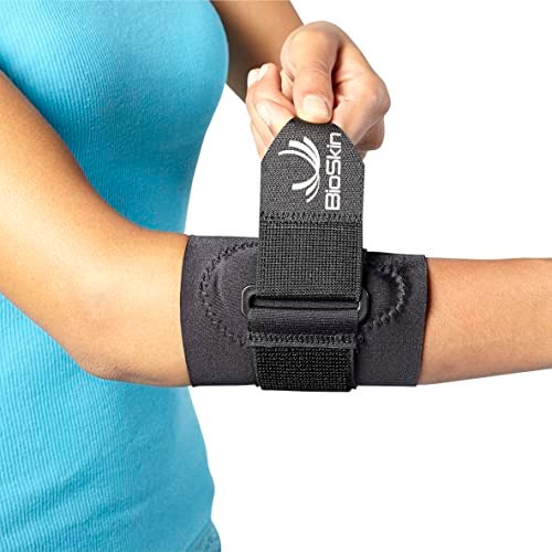 BioSkin™ Hypoallergenic Elbow Band with Compression Pad and Supportive Strap for Pain Relief from Tennis Elbow and Golfer's Elbow (XLarge) - Image 1