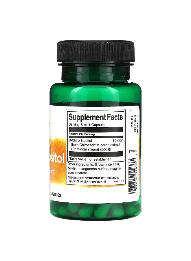 SWANSON سوانسون، شيروزيتول دي-شيروزو-إنوزيتول، 85 ملغ، 60 كبسولة - Image 2