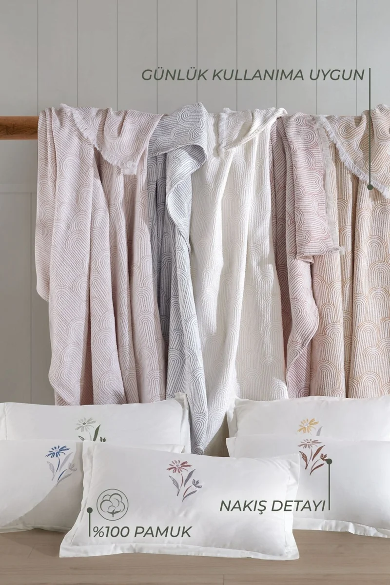 Elart Sunrise Blanket Set Single 4 Piece Cream