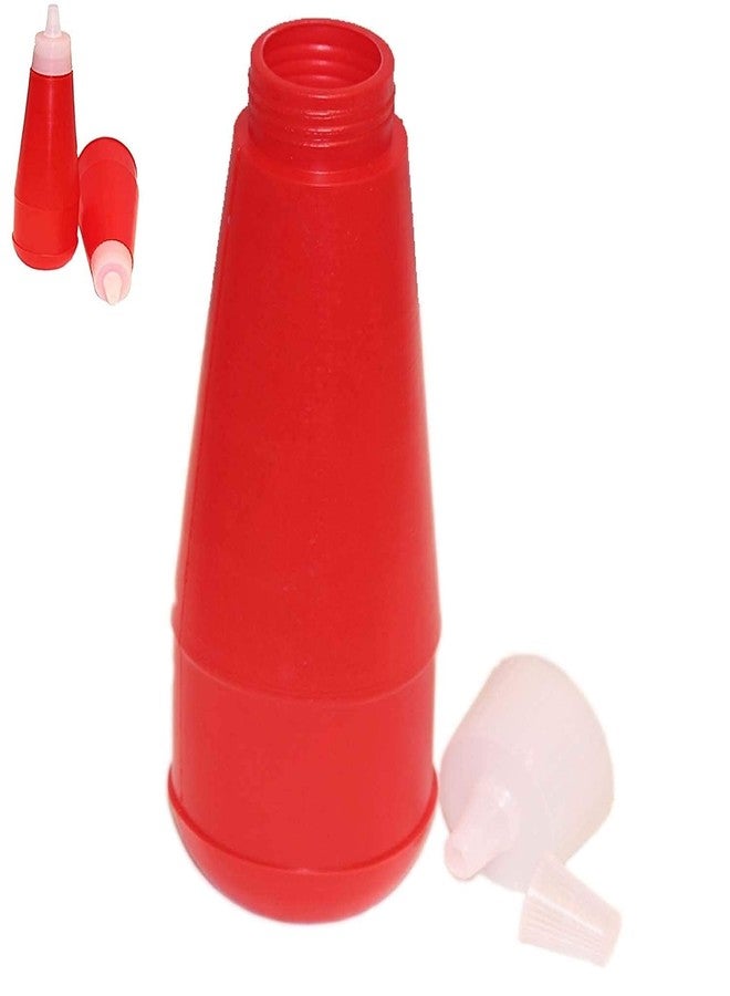 Trendmad Reusable Squeezy Sauce Bottle, Food Grade Ketchup Bottle, Freezer Safe (400 ML, Red color, Pack of 3) - Image 2
