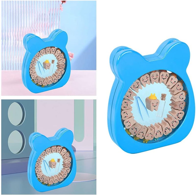 klarakoBaby Tooth Fairy Box, Contains Wooden Collection Collector. Children Milk Teeth Boxes Storage Holder Keepsake Box for Girls/Children/Baby/Kids, Boy klarakoBlue - Image 3