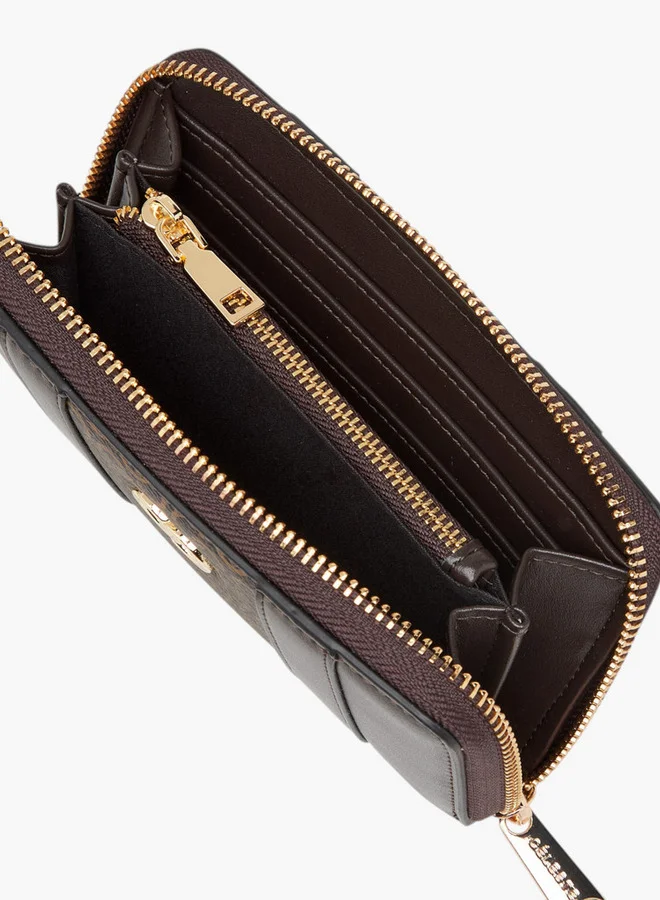 Celeste Monogram Print Zip Around Wallet