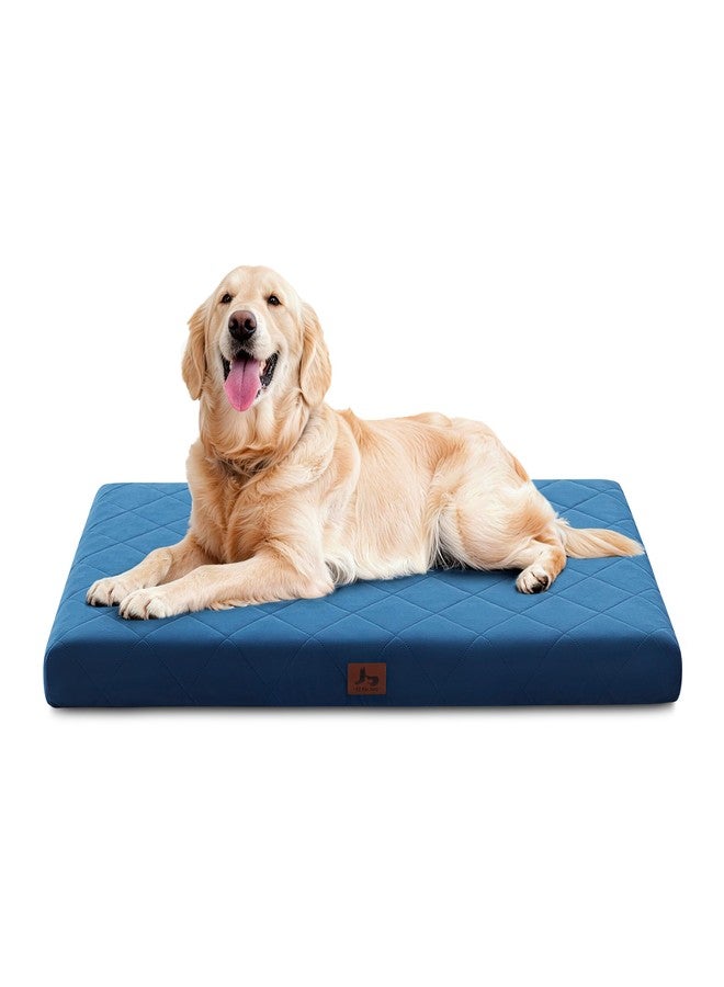 Warmrest Orthopedic Dog Bed Mat Large Medium Sized Dogs, Waterproof Dog Crate Bed with Removable Cover, Washable Pet Bed with Egg Crate Foam, 35"x22" - Image 1