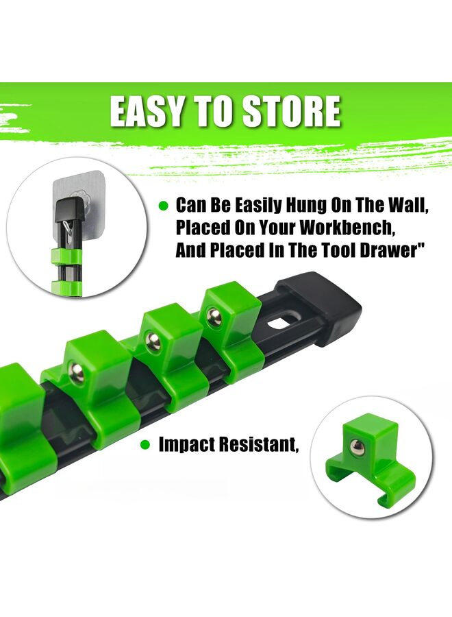 9-Piece Socket Organizer, Socket Holders Organizers 1/4 Inch, 3/8 Inch and 1/2 Inch Drive, Heavy Duty Socket Racks - Image 1