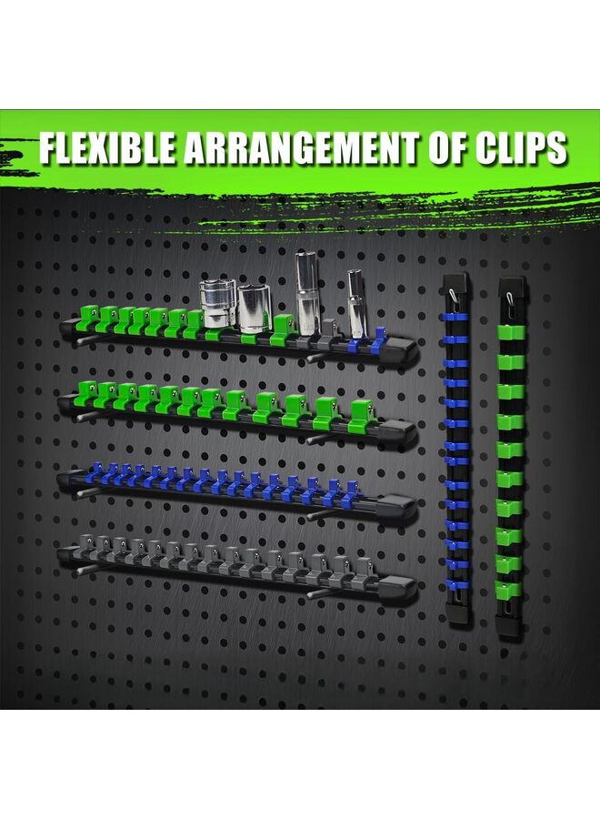 9-Piece Socket Organizer, Socket Holders Organizers 1/4 Inch, 3/8 Inch and 1/2 Inch Drive, Heavy Duty Socket Racks - Image 5