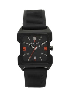 fastrack Hitlist Quartz Analog With Date Black Dial Pu Strap Watch For 1474Np01  - Image 1