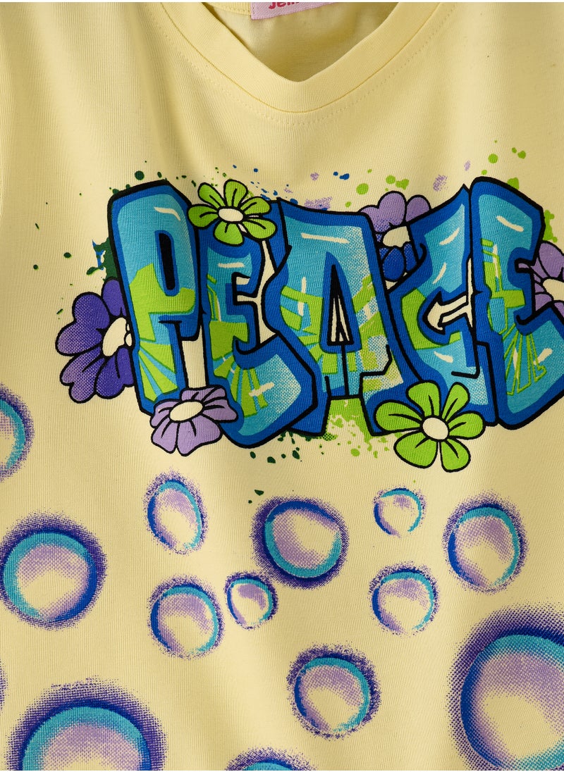 Jelliene Sunshine Squad: Girls' Comfy Cotton Tees Playful Prints & Summer Fun  - Image 3