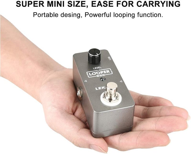 LEKATO Looper Guitar Effect Pedal Looper Guitar Pedal 5 Min Unlimited Overdubs Loop Pedal - Image 2