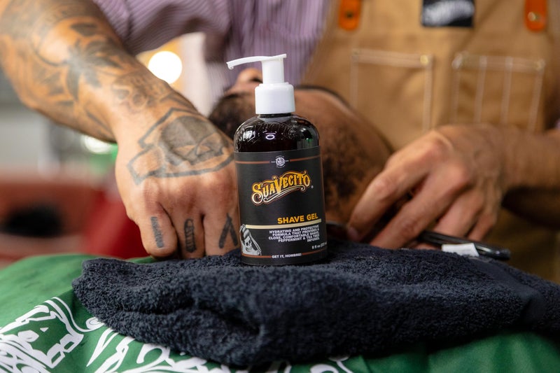 Suavecito Shave Gel 8 oz. Pump Bottle Hydrating & Skin Protective Formula Men's Grooming - Image 5