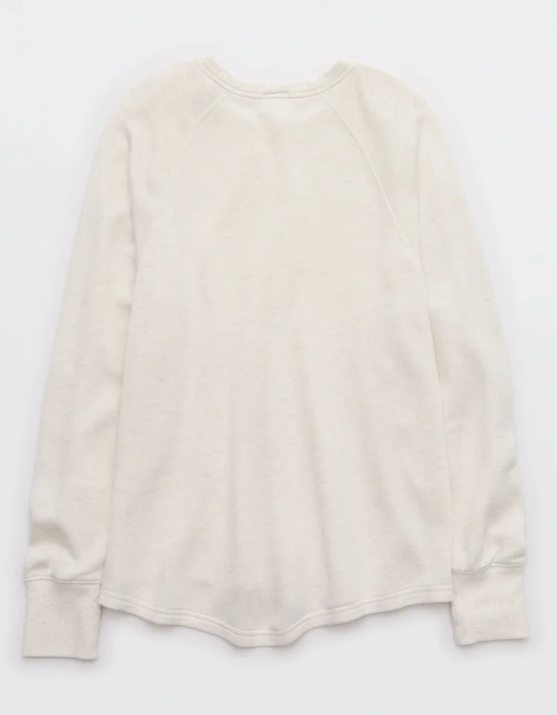 Aerie  OFFLINE By Aerie Keep It 100 Terry Long Sleeve T-Shirt for Women | Best Price UAE