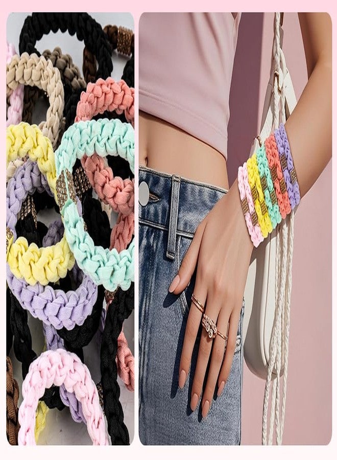 CUZZME Braided Hair Ties with Crystal Accent, Hair Ties No Damage, 10PCS Ponytail Holders, Elastic Hair Tie for Women Girls's Hair - Image 4
