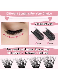 Lash Clusters 140 Pcs Cluster Lashes 14 Pairs Eyelash Clusters Diy Eyelash Extension Individual Cluster Eyelashes Mix Length Fluffy Super Thin Band Reusable Soft & Comfortable(Flippeddmix) - pzsku/ZB24D6612A2A3720DE70CZ/45/_/1683269529/3dd7baa5-b1ab-4076-9d04-e7a4ce0a64a0