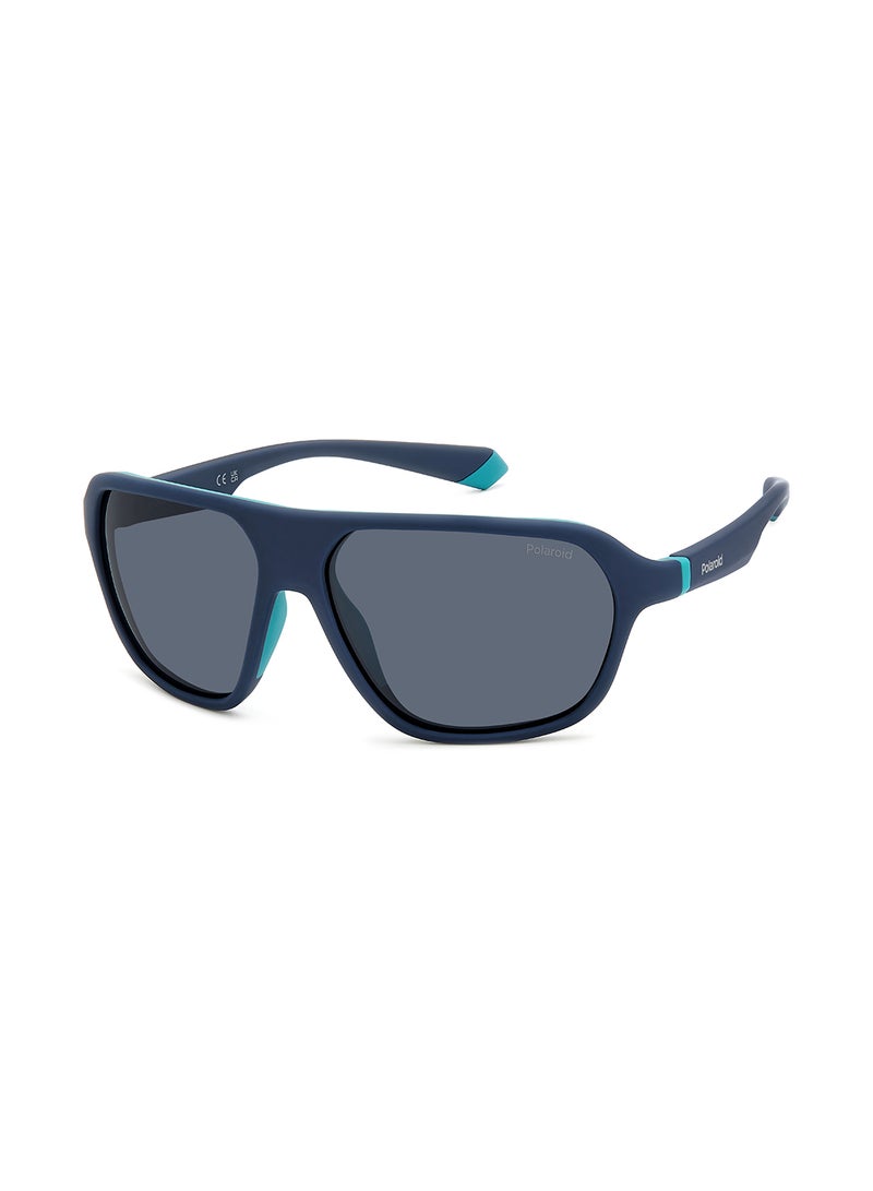 Polaroid Unisex Polarized Rectangular Sunglasses - Pld 2152/S Blue Millimeter - Lens Size: 59 Mm - Image 1
