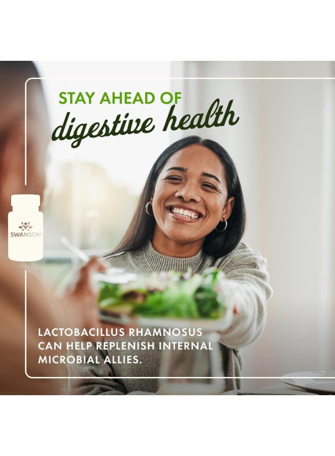 سوانسون لاكتوباسيلوس رامنوسوس مع FOS 60 كبسولة نباتية - Image 5