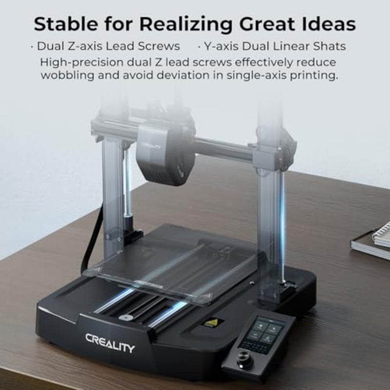 3D Printer for DIY enthusiasts, ABS/PLA compatible, black-gray finish, 250mm/s speed with CR Touch auto-leveling, Sprite direct extruder, auto-load filament, dual Z-axis, 22×22×25cm build volume - Image 4