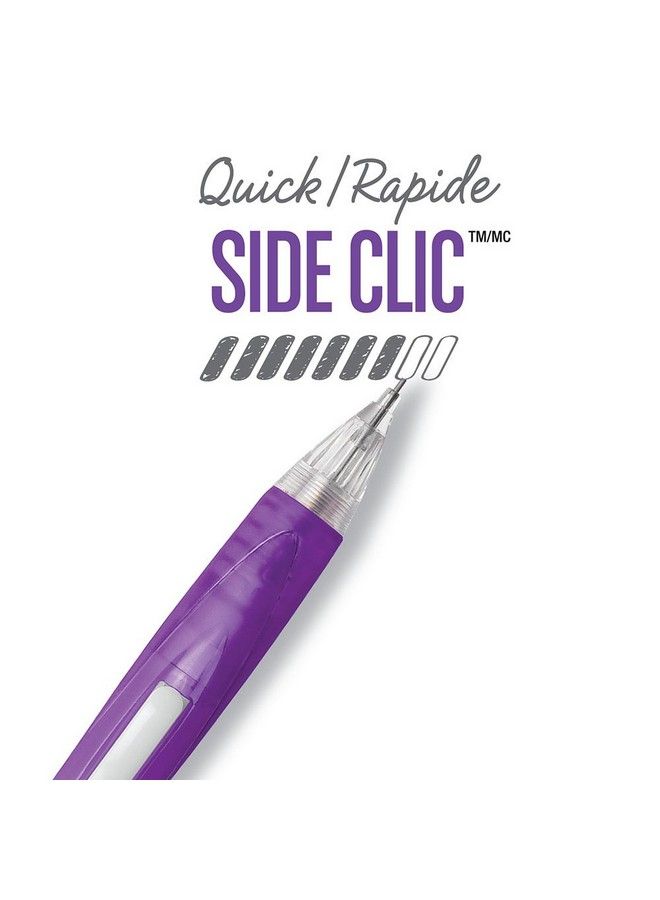 Bic قلم رصاص ميكانيكي Velocity Side Clic متوسط الرأس (0.7 مم) أسود بمقبض ناعم ومريح، 4 قطع - Image 5