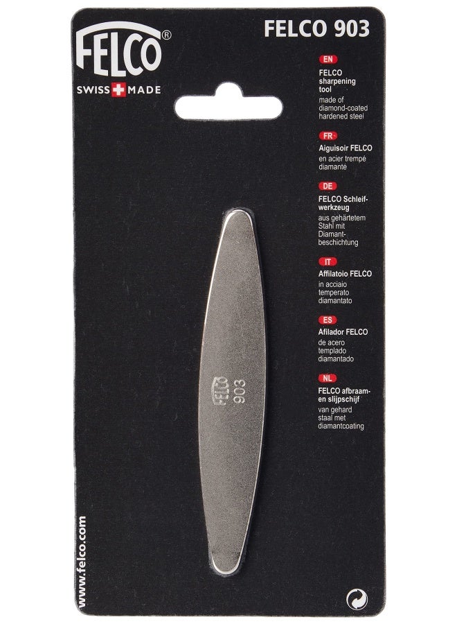 Felco Sharpening Tool (F 903) - Grey Hardened Steel Diamond Coated Sharpener Stone - Image 1