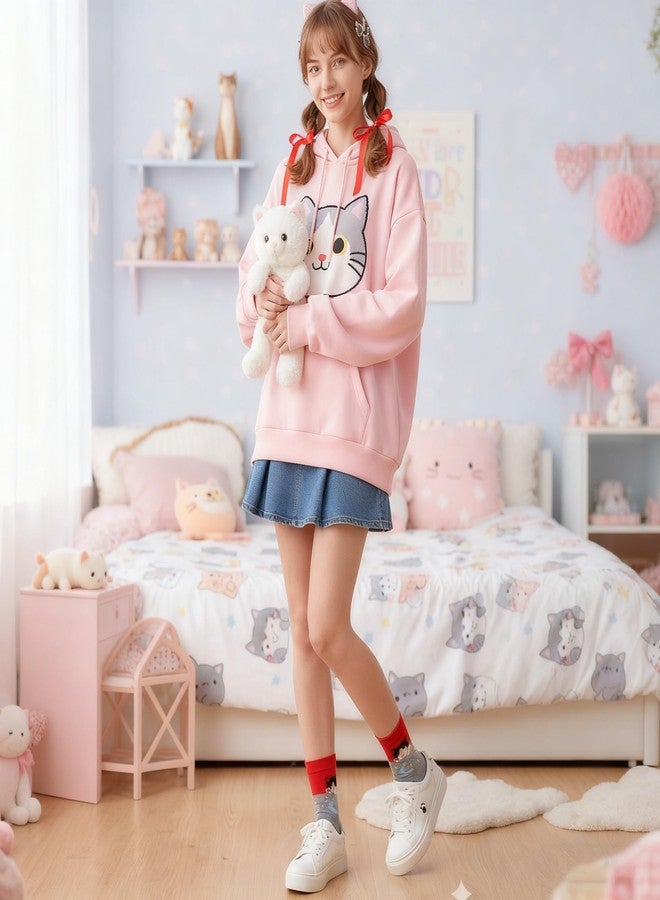 Leotruny Cute Animal Socks for Women Girls - Ladies Novelty Cat Socks With Gift Box 5 Pairs - Image 5