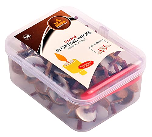 Ner Mitzvah Pre-Assembled Round Floating Wicks - 100 Count - Cotton Wicks and Cork Disc Holders for Oil Cups - Image 4