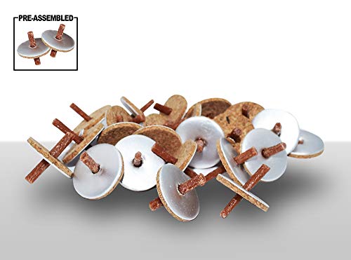Ner Mitzvah Pre-Assembled Round Floating Wicks - 100 Count - Cotton Wicks and Cork Disc Holders for Oil Cups - Image 3