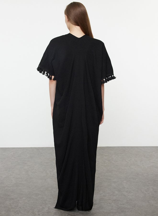 trendyol Black Knitted Cape & Abaya & Cardigan TCTAW25KF00004 - Image 5