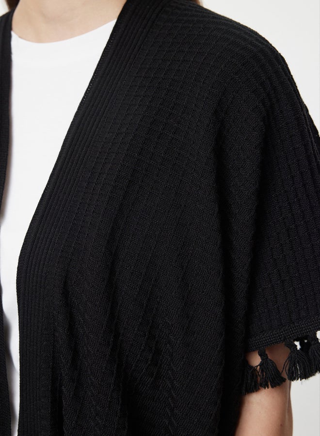 trendyol Black Knitted Cape & Abaya & Cardigan TCTAW25KF00004 - Image 5