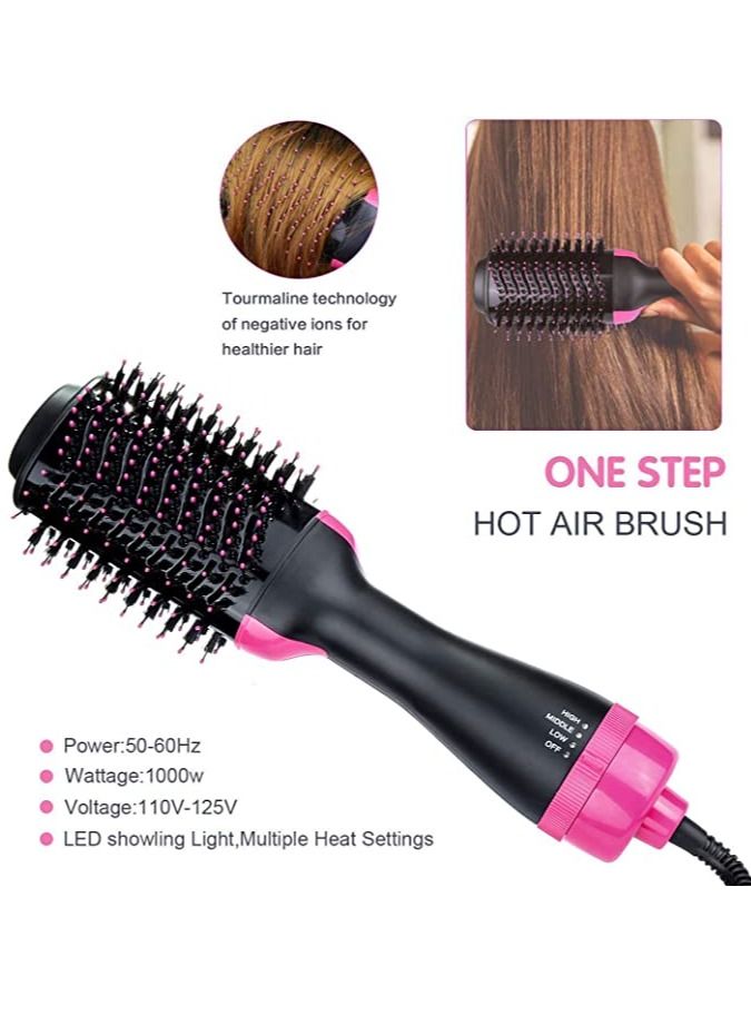 LEDIN Hair Dryer Brush and Hot Air Brush, Bvser Air Hair Brush 3 in 1 One Step Hair Dryer and Styler Volumizer for Rotating Straightening, Curling, Salon Negative Ion Ceramic Blow Dryer Brush - Image 2