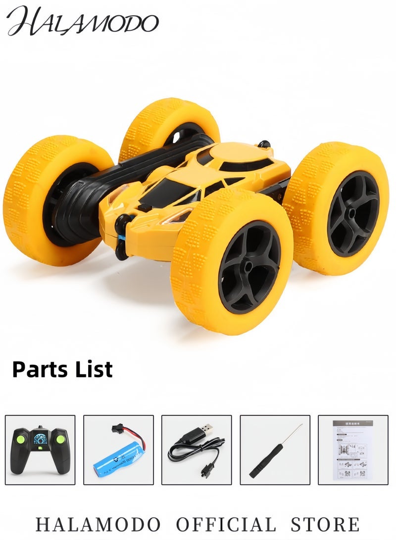 هالامودو سيارة للتحكم عن بعد للأطفال القيادة على الوجهين 360 درجة تقلب لعبة سيارة دوارة سيارة حيلة RC للبنين والبنات الذين تتراوح أعمارهم بين 6 و 10 سنوات كهدايا عيد ميلاد - Image 3