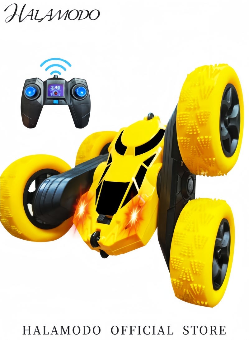 هالامودو سيارة للتحكم عن بعد للأطفال القيادة على الوجهين 360 درجة تقلب لعبة سيارة دوارة سيارة حيلة RC للبنين والبنات الذين تتراوح أعمارهم بين 6 و 10 سنوات كهدايا عيد ميلاد - Image 2