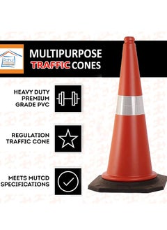 1 pack of Traffic Cones 75 CM - Heavy-Duty Safety Cones with Reflective Collar and Handle for Parking Lot and Driving Training - pzsku/ZB24DCB96A98E6F49F7D4Z/45/_/1730308606/408f0ec3-64f1-40a5-b12c-64fbddd2681f