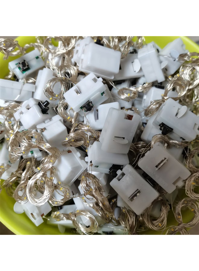 Small White Box LED Flower Light String Ten Lights Luminous Colored Lights Warm White Lights Hairband Head Hoop Cake Luminous Yarn Light Thread-Color:3 Meters 30 Lamp Color (independent Packaging)  - Image 2