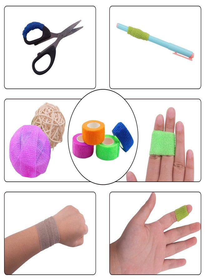 BQTQ 144 Rolls Self Adhesive Bandage Wrap 1 Inch Colorful Self Adherent Wrap Tape Sticky Bandage Athletic Wrap Self Adhesive Wrap for Sports Vet Wrist Ankle Sprains - Image 4