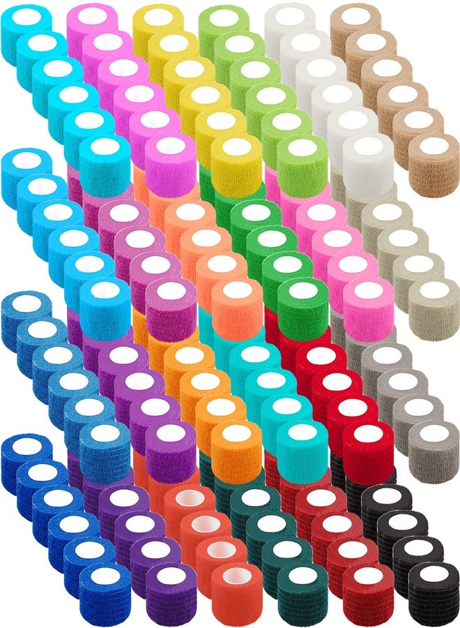 BQTQ 144 Rolls Self Adhesive Bandage Wrap 1 Inch Colorful Self Adherent Wrap Tape Sticky Bandage Athletic Wrap Self Adhesive Wrap for Sports Vet Wrist Ankle Sprains - Image 1