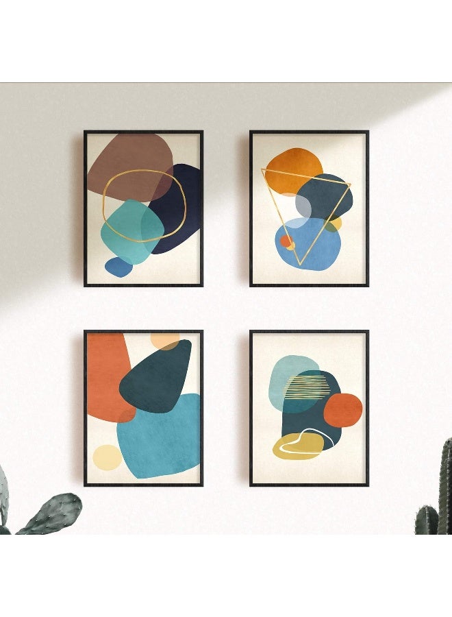 Home Trove Yumknow Boho Abstract Wall Art - Unframed 8X10" Set Of 4 - Image 4