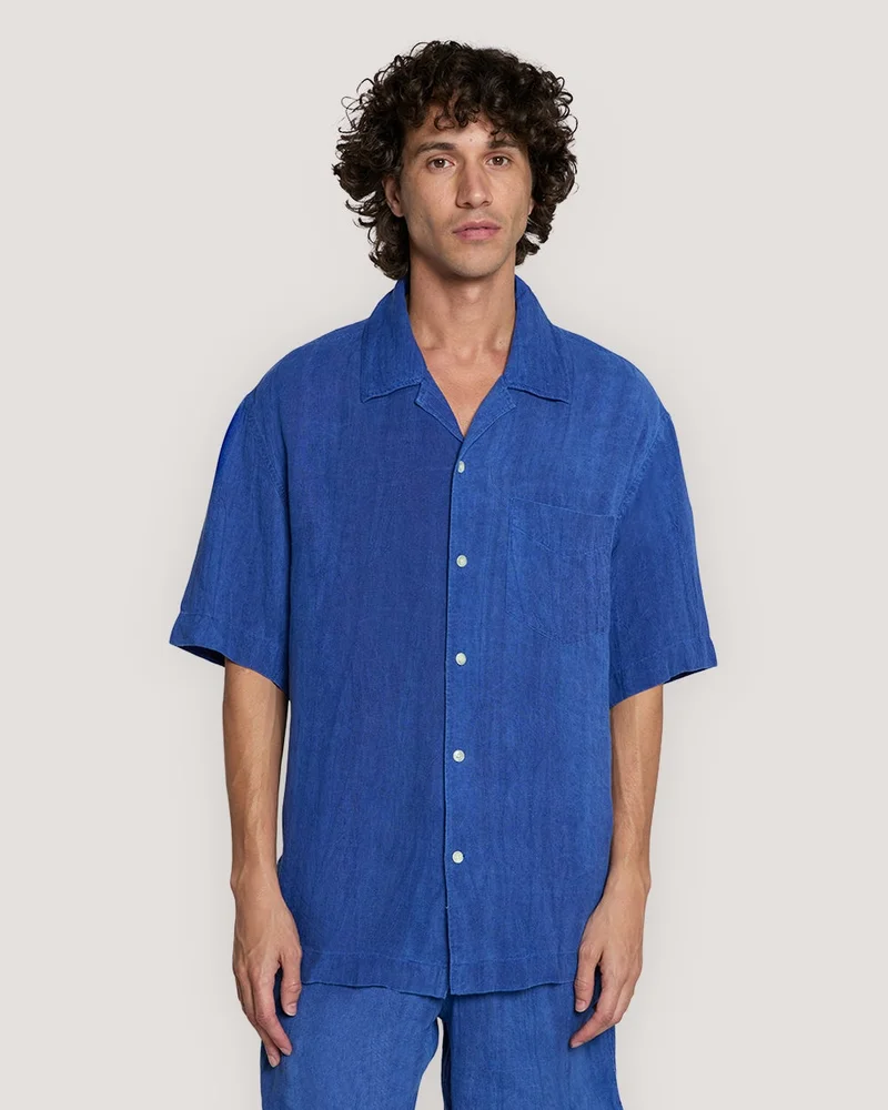 GANT Gant Relaxed Fit Linen Resort Short Sleeve Shirt
