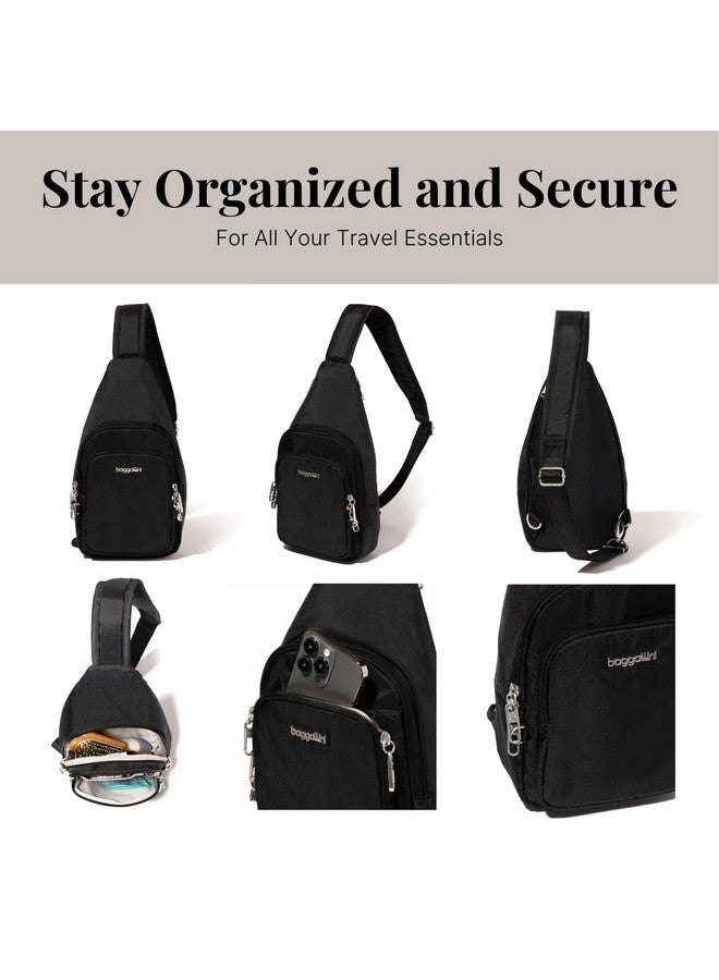 Baggallini Anti-Theft Daytripper Sling 7x12 Crossbody Bag Travel Safe, Securtex Locking Zippers, Slash-Resistant Strap - Image 4