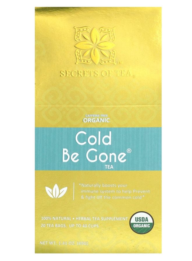 Organic Cold Be Gone Tea Caffeine Free 20 Tea Bags 1.41 oz (40 g)