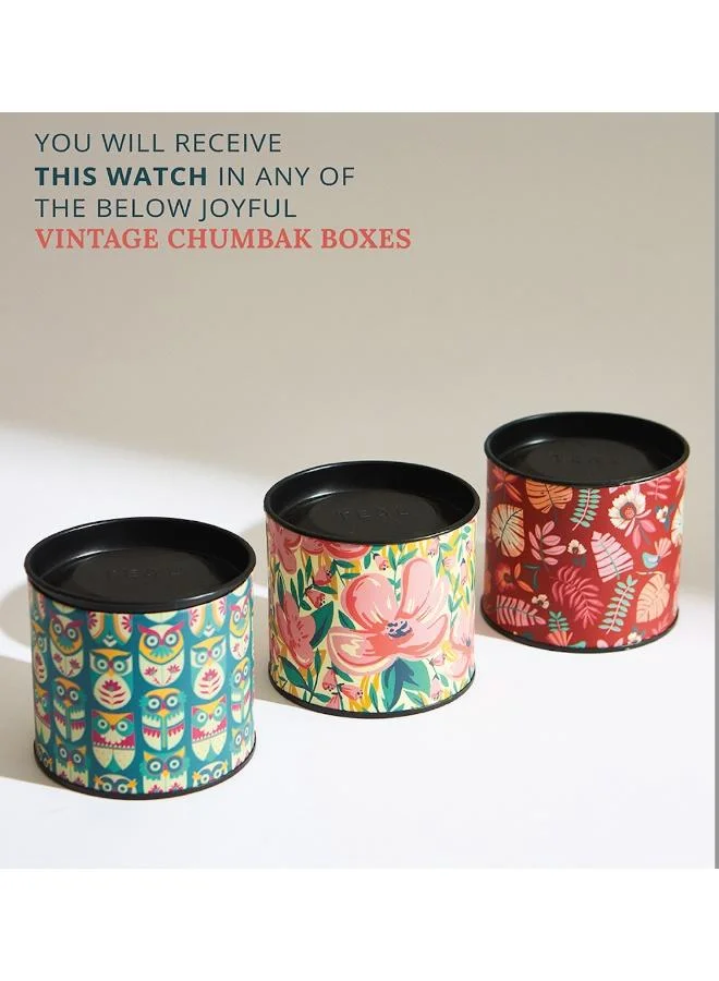 Chumbak  TEAL by Chumbak abstract Peacock Watch, Metal link Strap for Women | Best Price UAE