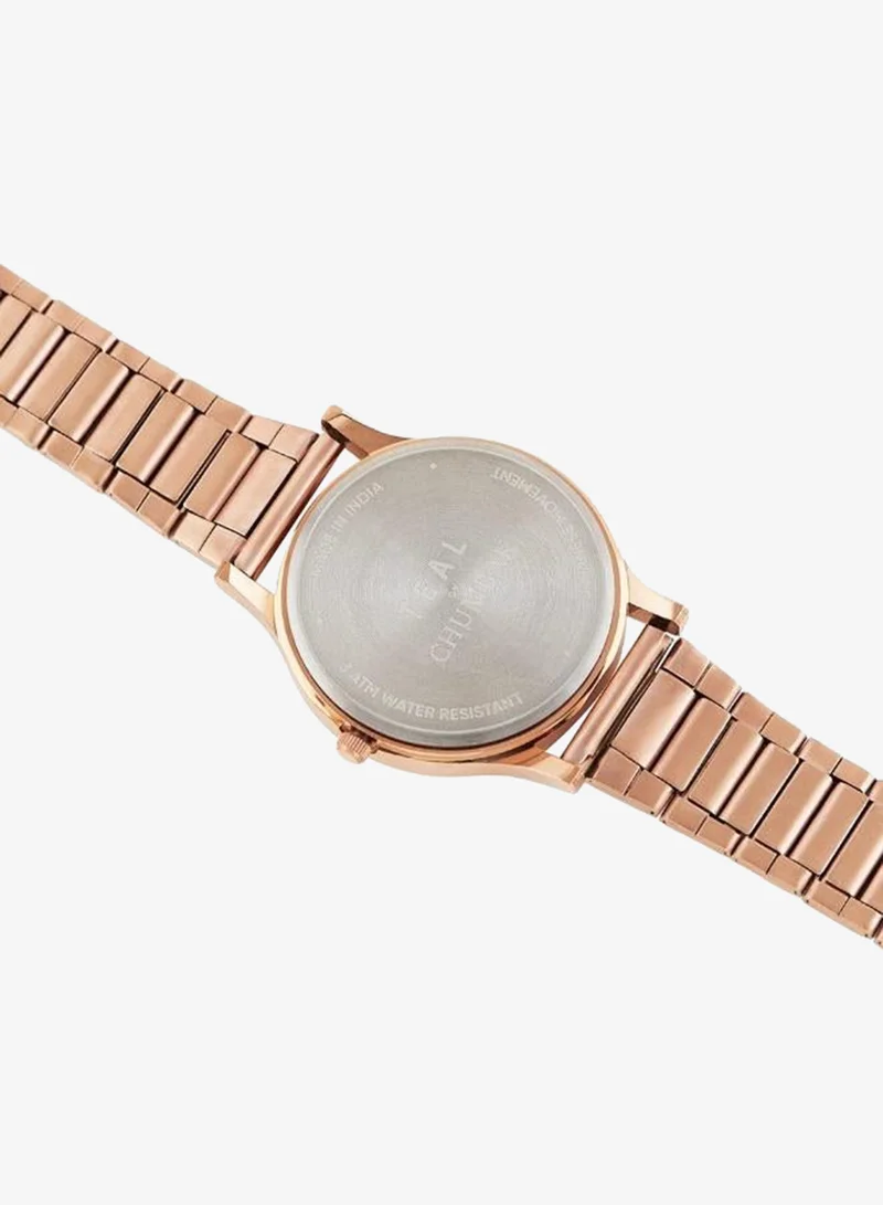 Chumbak  TEAL by Chumbak abstract Peacock Watch, Metal link Strap for Women | Best Price UAE
