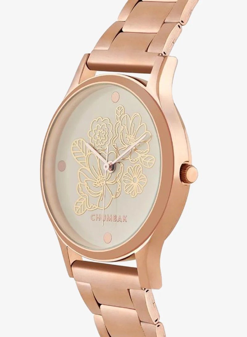 Chumbak  TEAL by Chumbak abstract Peacock Watch, Metal link Strap for Women | Best Price UAE