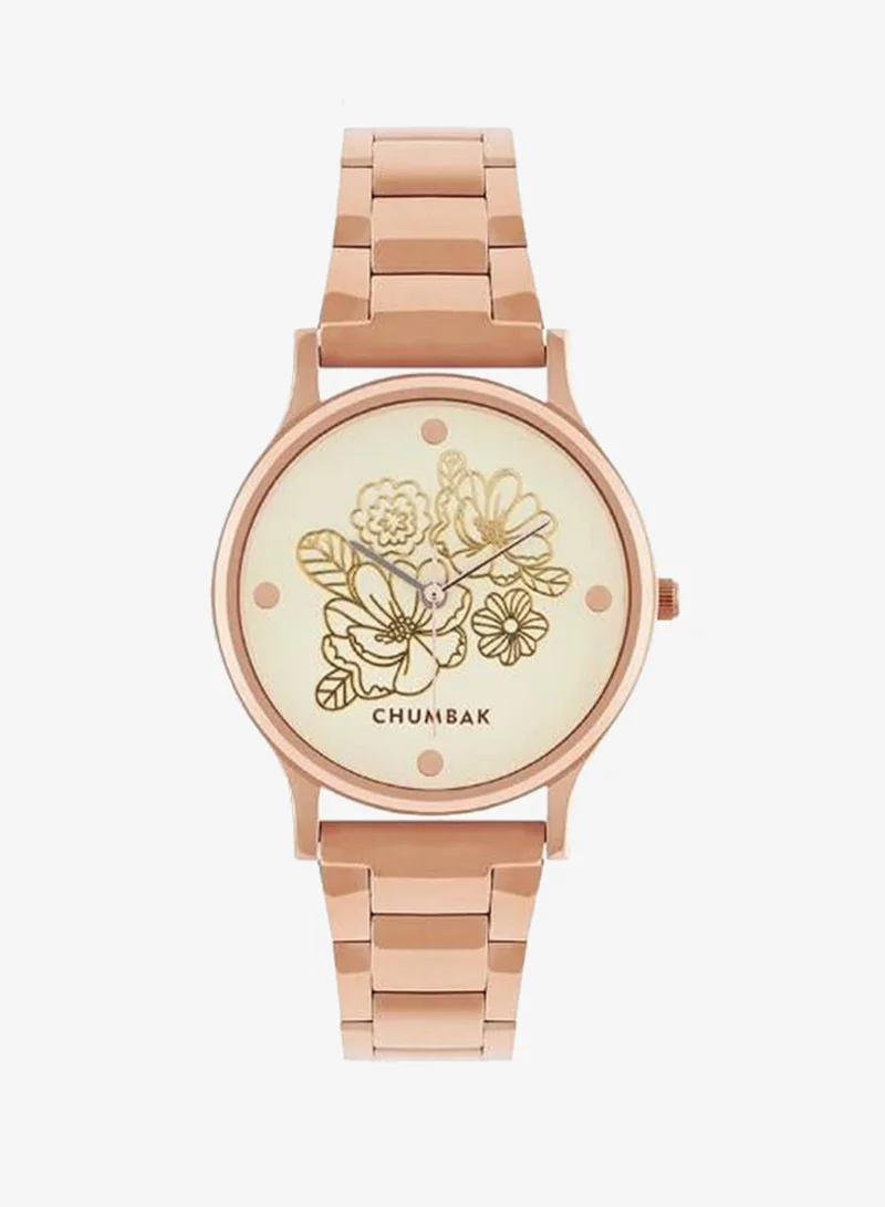 Chumbak  TEAL by Chumbak abstract Peacock Watch, Metal link Strap for Women | Best Price UAE