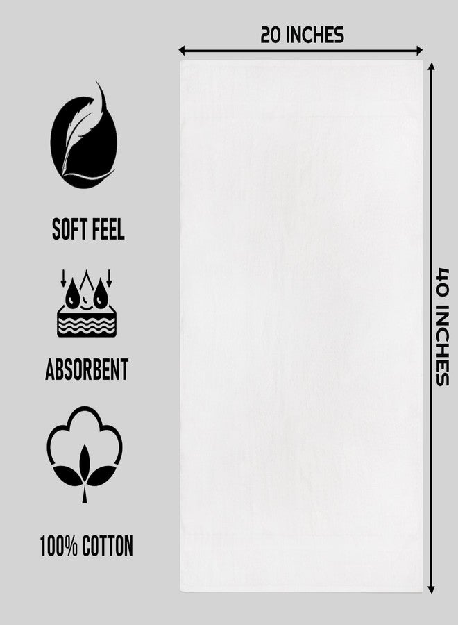 ZUPERIA White Bath Towels Bulk 12 Pack (20 x 40 Inches) - 100% Cotton Economy Light Weight Towels for Commercial Use - Quick Dry, Ultra-Soft, and Absorbent Bulk Towels - Image 3