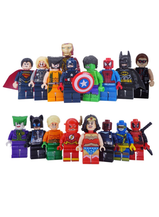 MOC 17 Super-English Building Blocks, Small Particles, Hero Figures, Toy Bags, Generation Of Hair-Color:If You Want A Set, Shoot 1 Directly.-Specifications:4.5cm High  - Image 1