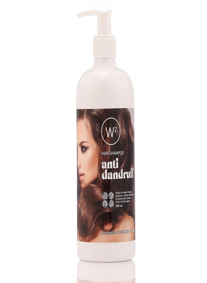 W2 Anti Dandruff Shampoo with Neem, Amla & Hibiscus | Removes Flakes, Soothes Itchy Scalp & Reduces Irritation | Strengthens Roots, Restores Shine & Smoothness | Sulphate-Free, Paraben-Free | For Men & Women | 500ml - Image 1