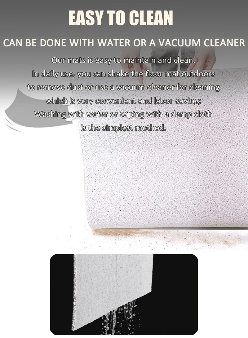 Wave Point Door Mat, Retro Non-Slip PVC Doormat, Silk Loop Floor Mat for Entryway, Porch, Hallway, Front Door, Indoor Outdoor Use, Durable Dust Removal Carpet for Home, Apartment, Office, Easy to Clean Decorative Floor Mats - Image 5