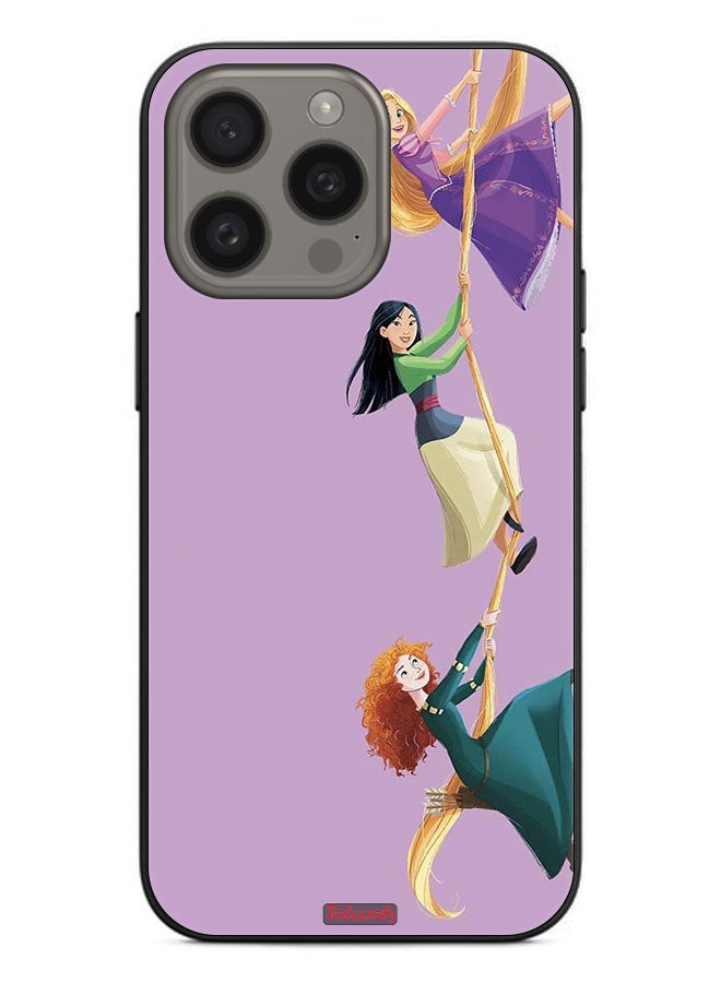 Tolwak Apple iPhone 15 Pro Max Protective Case Cover Girls Climbing Art - Image 2