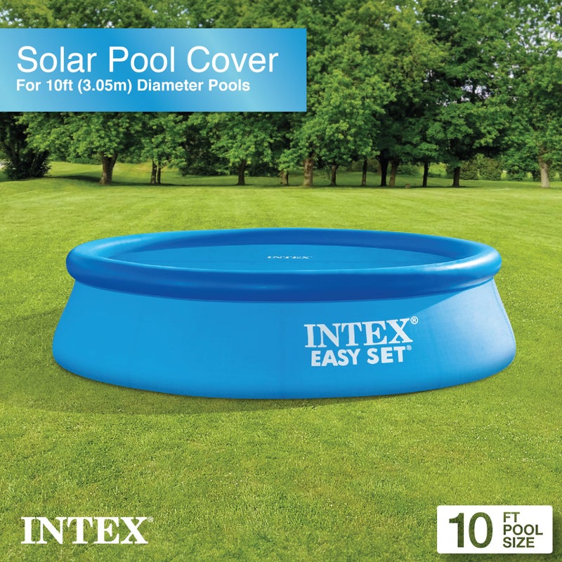 INTEX 28011E Solar Pool Cover: For 10ft Round Easy Set and Metal Frame Pools â€“ Insulates Pool Water â€“ Reduces Water Evaporation â€“ Keeps Debris Out â€“ Reduces Chemical Consumption - Image 2