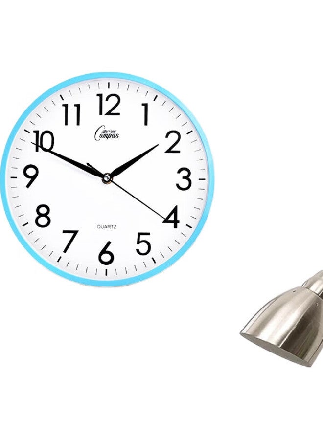 Compas Wall Clock, Quiet And Simple, Living Room Quartz Clock, Wall-Mounted Timepiece, C2855, Blue, 26Cm - Image 1