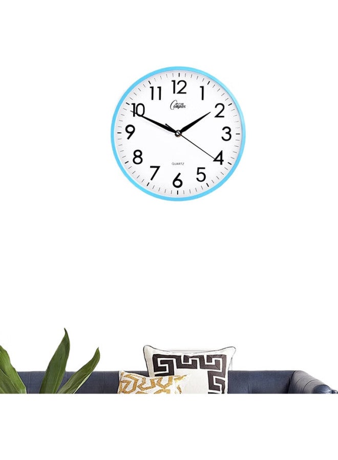 Compas Wall Clock, Quiet And Simple, Living Room Quartz Clock, Wall-Mounted Timepiece, C2855, Blue, 26Cm - Image 3
